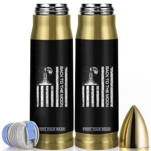 Patriotic American Pride Astronaut Lunar Mission Bullet Tumbler Back To The Moon TS12 Black Print Your Wear