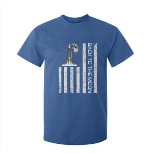 Patriotic American Pride Astronaut Lunar Mission T Shirt For Kid Back To The Moon TS12 Royal Blue Print Your Wear