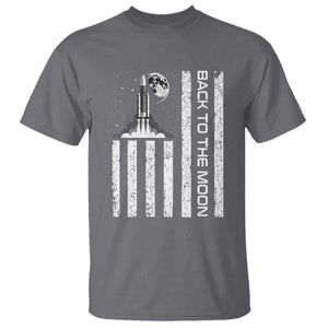 Patriotic American Pride Astronaut Lunar Mission T Shirt Back To The Moon TS12 Charcoal Print Your Wear