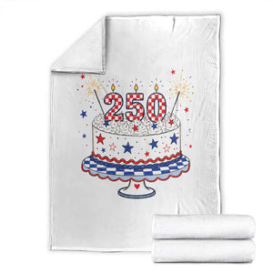 USA 250th Anniversary Birthday Cake Party Gift Throw Blanket
