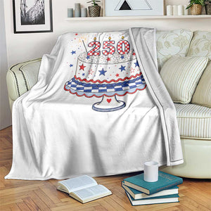 USA 250th Anniversary Birthday Cake Party Gift Throw Blanket