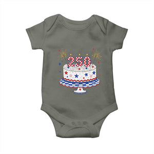 USA 250th Anniversary Birthday Cake Party Gift Baby Onesie
