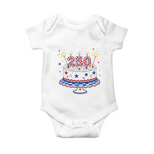 USA 250th Anniversary Birthday Cake Party Gift Baby Onesie
