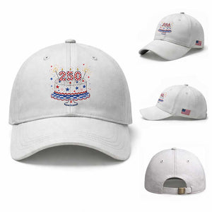 USA 250th Anniversary Birthday Cake Party Gift Baseball Cap