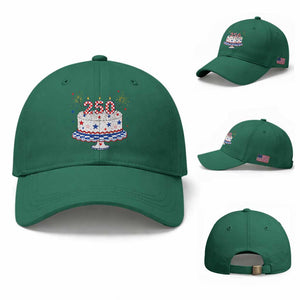 USA 250th Anniversary Birthday Cake Party Gift Baseball Cap