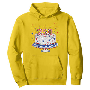 USA 250th Anniversary Birthday Cake Party Gift Hoodie
