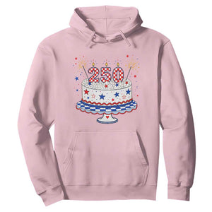 USA 250th Anniversary Birthday Cake Party Gift Hoodie