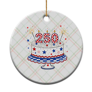 USA 250th Anniversary Birthday Cake Party Gift Ceramic Ornament TS12 1pc Christmas Plaid Print Your Wear