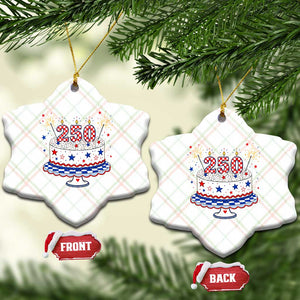 USA 250th Anniversary Birthday Cake Party Gift Ceramic Ornament TS12 Print Your Wear