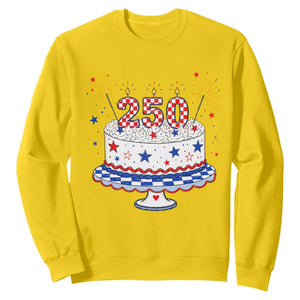 USA 250th Anniversary Birthday Cake Party Gift Sweatshirt