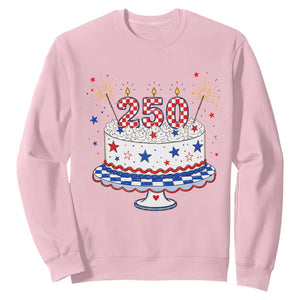 USA 250th Anniversary Birthday Cake Party Gift Sweatshirt