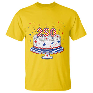 USA 250th Anniversary Birthday Cake Party Gift T Shirt