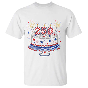 USA 250th Anniversary Birthday Cake Party Gift T Shirt