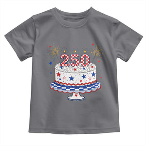 USA 250th Anniversary Birthday Cake Party Gift Toddler T Shirt