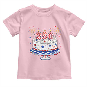 USA 250th Anniversary Birthday Cake Party Gift Toddler T Shirt