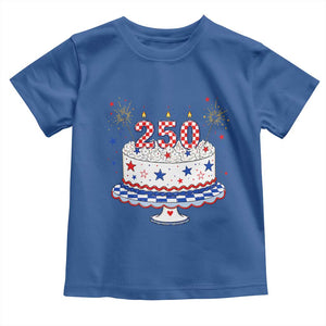 USA 250th Anniversary Birthday Cake Party Gift Toddler T Shirt
