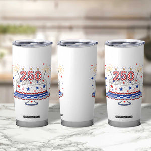 USA 250th Anniversary Birthday Cake Party Gift Tumbler Cup