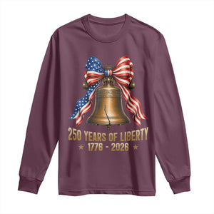 250 Years Of Liberty Long Sleeve Shirt American Heritage Bell Graphic