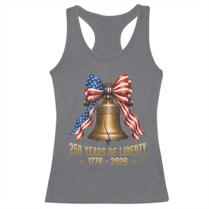 250 Years Of Liberty Racerback Tank Top American Heritage Bell Graphic