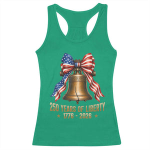 250 Years Of Liberty Racerback Tank Top American Heritage Bell Graphic