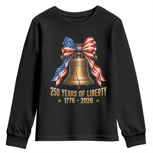 250 Years Of Liberty Youth Sweatshirt American Heritage Bell Graphic