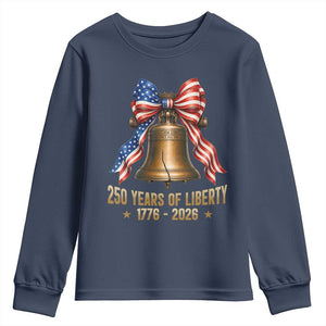 250 Years Of Liberty Youth Sweatshirt American Heritage Bell Graphic