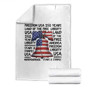 250 Years Of Freedom Throw Blanket Red White Blue Liberty Bell