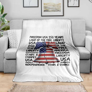 250 Years Of Freedom Throw Blanket Red White Blue Liberty Bell