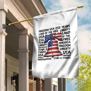 250 Years Of Freedom Garden Flag Red White Blue Liberty Bell