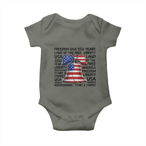 250 Years Of Freedom Baby Onesie Red White Blue Liberty Bell