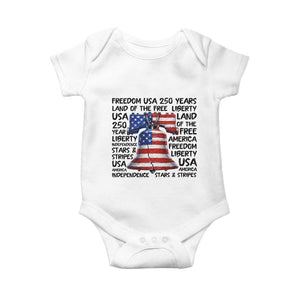 250 Years Of Freedom Baby Onesie Red White Blue Liberty Bell