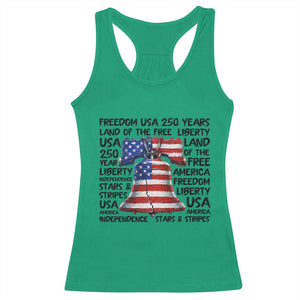 250 Years Of Freedom Racerback Tank Top Red White Blue Liberty Bell