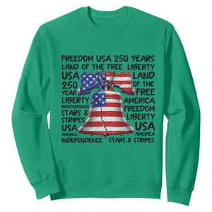 250 Years Of Freedom Sweatshirt Red White Blue Liberty Bell