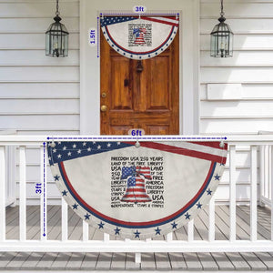 250 Years Of Freedom Patriotic Fan Flag Red White Blue Liberty Bell