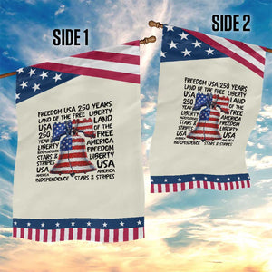 250 Years Of Freedom Patriotic Garden Flag Red White Blue Liberty Bell