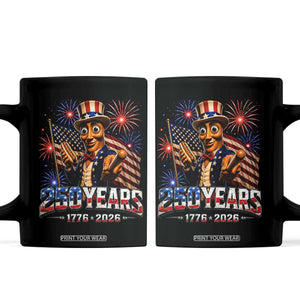 USA 250th Anniversary Tung Tung Sahur Coffee Mug Funny American Anniversary Celebration