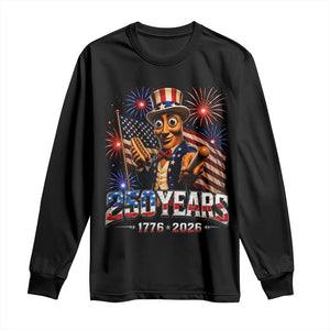 USA 250th Anniversary Tung Tung Sahur Long Sleeve Shirt Funny American Anniversary Celebration