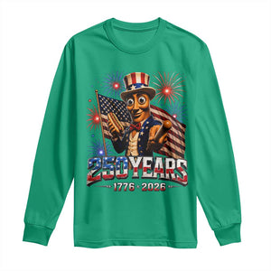 USA 250th Anniversary Tung Tung Sahur Long Sleeve Shirt Funny American Anniversary Celebration
