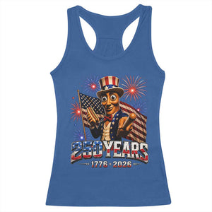 USA 250th Anniversary Tung Tung Sahur Racerback Tank Top Funny American Anniversary Celebration