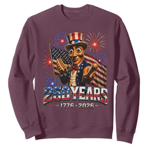 USA 250th Anniversary Tung Tung Sahur Sweatshirt Funny American Anniversary Celebration