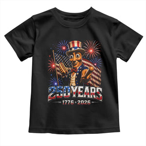 USA 250th Anniversary Tung Tung Sahur Toddler T Shirt Funny American Anniversary Celebration