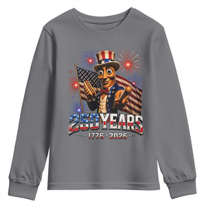 USA 250th Anniversary Tung Tung Sahur Youth Sweatshirt Funny American Anniversary Celebration