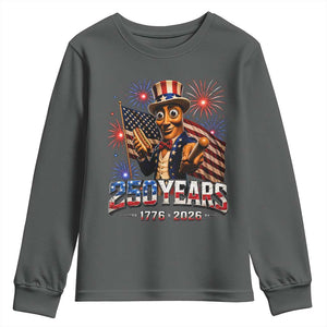 USA 250th Anniversary Tung Tung Sahur Youth Sweatshirt Funny American Anniversary Celebration