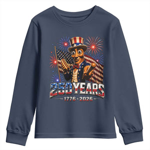USA 250th Anniversary Tung Tung Sahur Youth Sweatshirt Funny American Anniversary Celebration