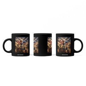 Patriotic Italian Brainrot Farmer Meme Coffee Mug Funny USA Freedom Jet Fighter Graphic