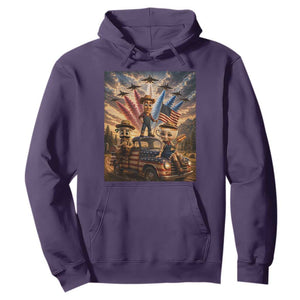 Patriotic Italian Brainrot Farmer Meme Hoodie Funny USA Freedom Jet Fighter Graphic