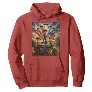 Patriotic Italian Brainrot Farmer Meme Hoodie Funny USA Freedom Jet Fighter Graphic