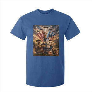 Patriotic Italian Brainrot Farmer Meme T Shirt For Kid Funny USA Freedom Jet Fighter Graphic