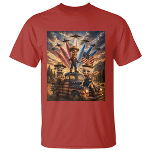 Patriotic Italian Brainrot Farmer Meme T Shirt Funny USA Freedom Jet Fighter Graphic