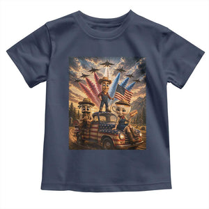 Patriotic Italian Brainrot Farmer Meme Toddler T Shirt Funny USA Freedom Jet Fighter Graphic